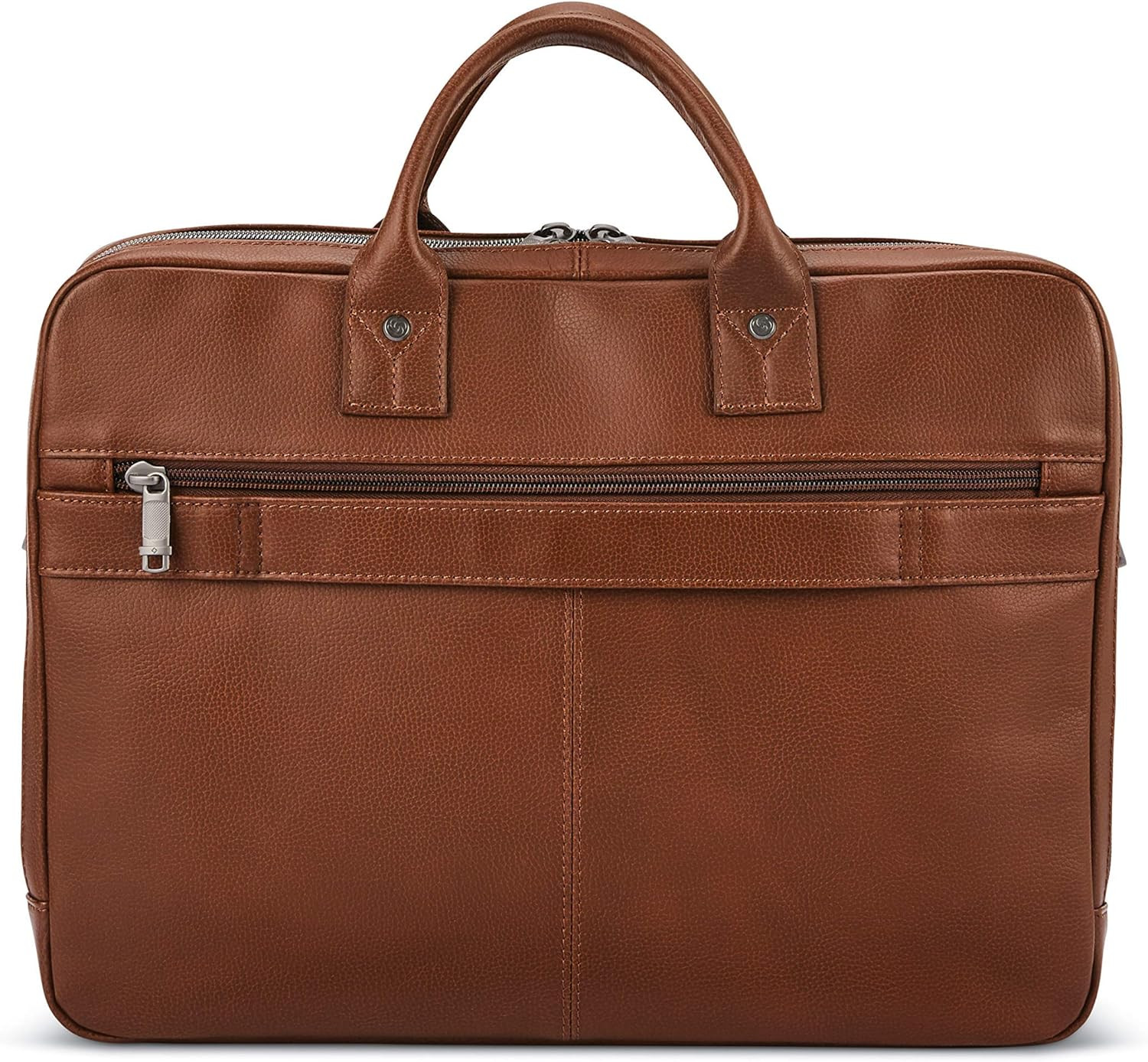 Classic Leather Toploader Briefcase