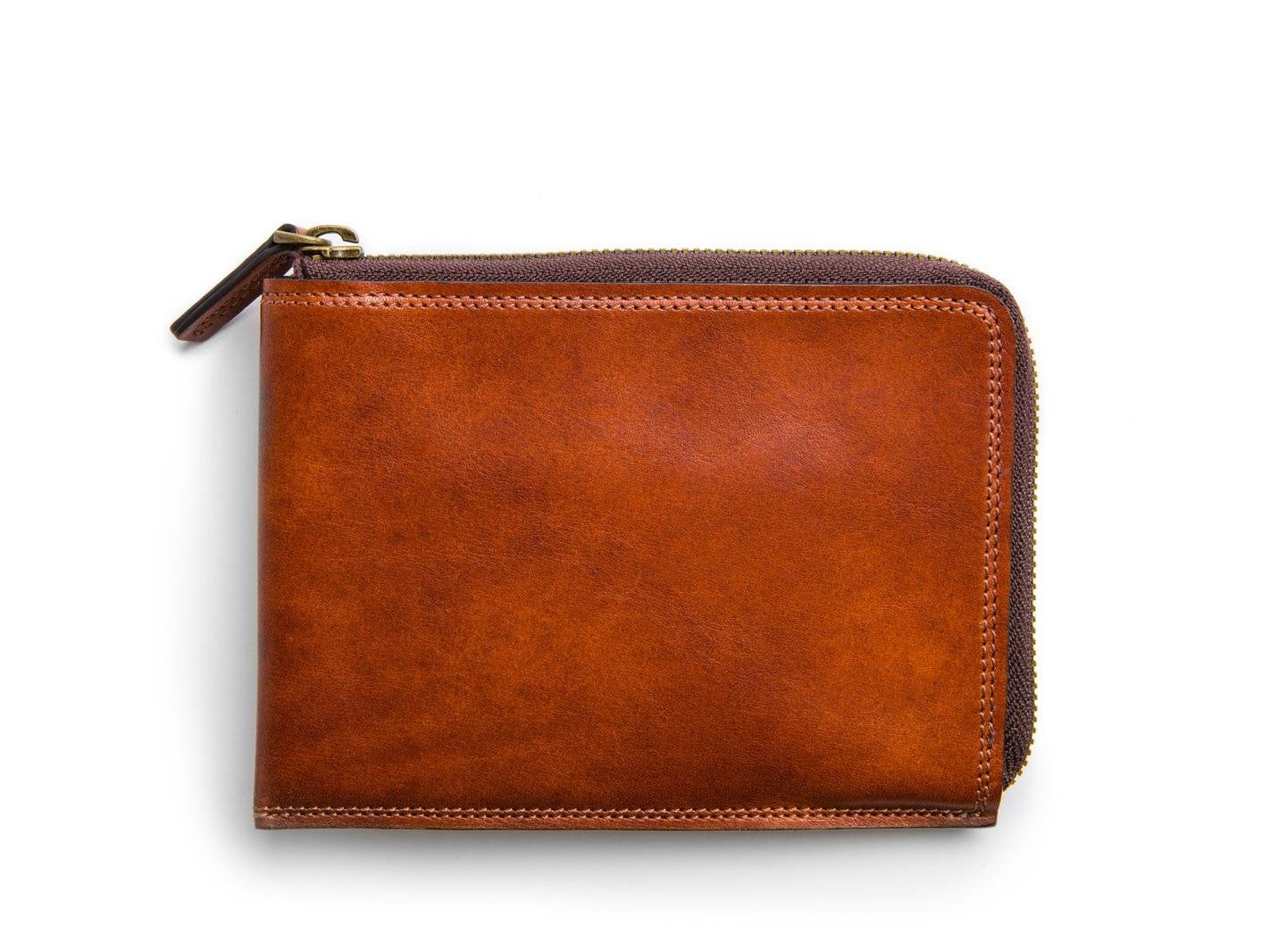 Bosca Dolce Zip Passport/Travel Document – Rfid Amber One Size U1
