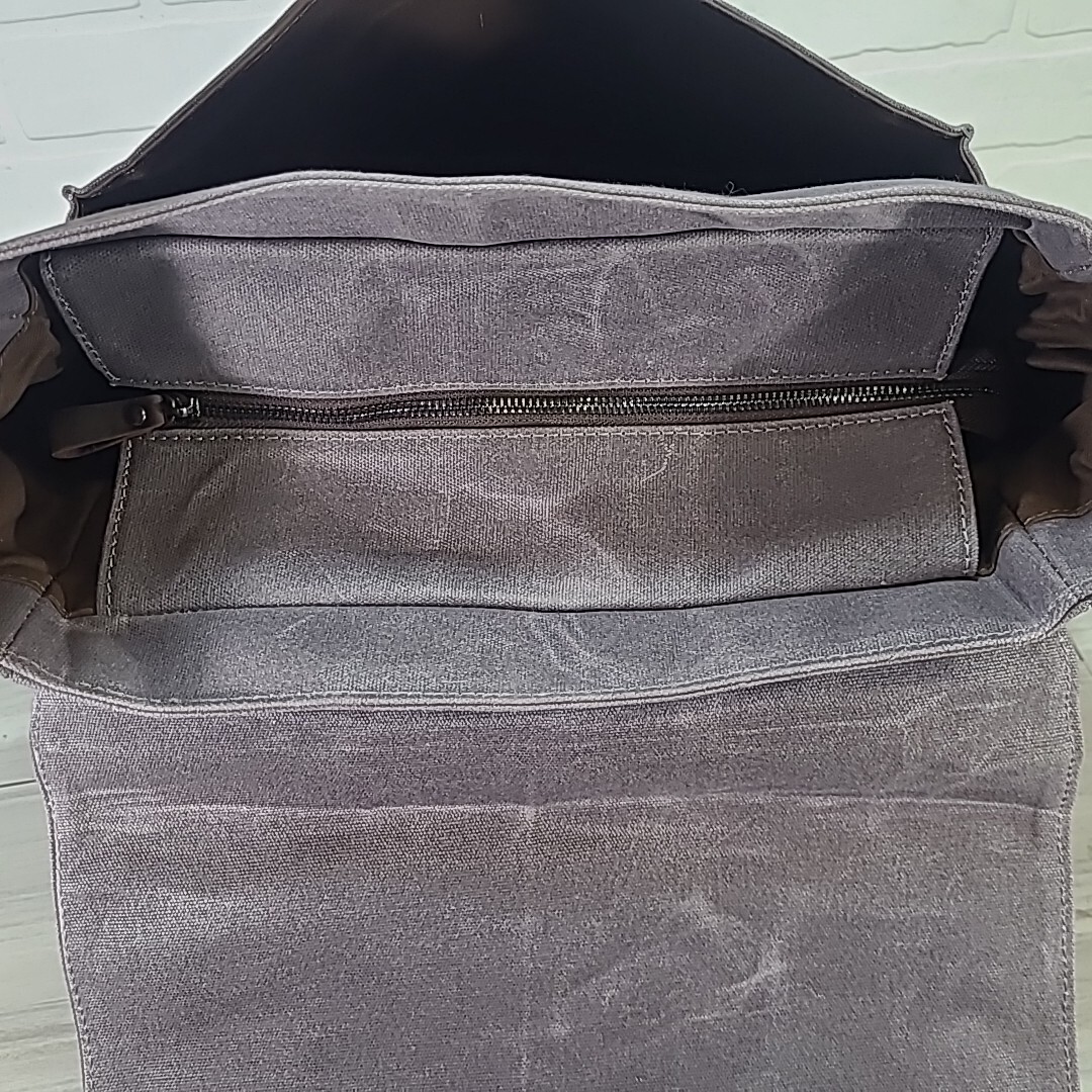 Dungeons & Dragons / Magic The Gather Gray /Brown Leather Waxed Canvas Backpack