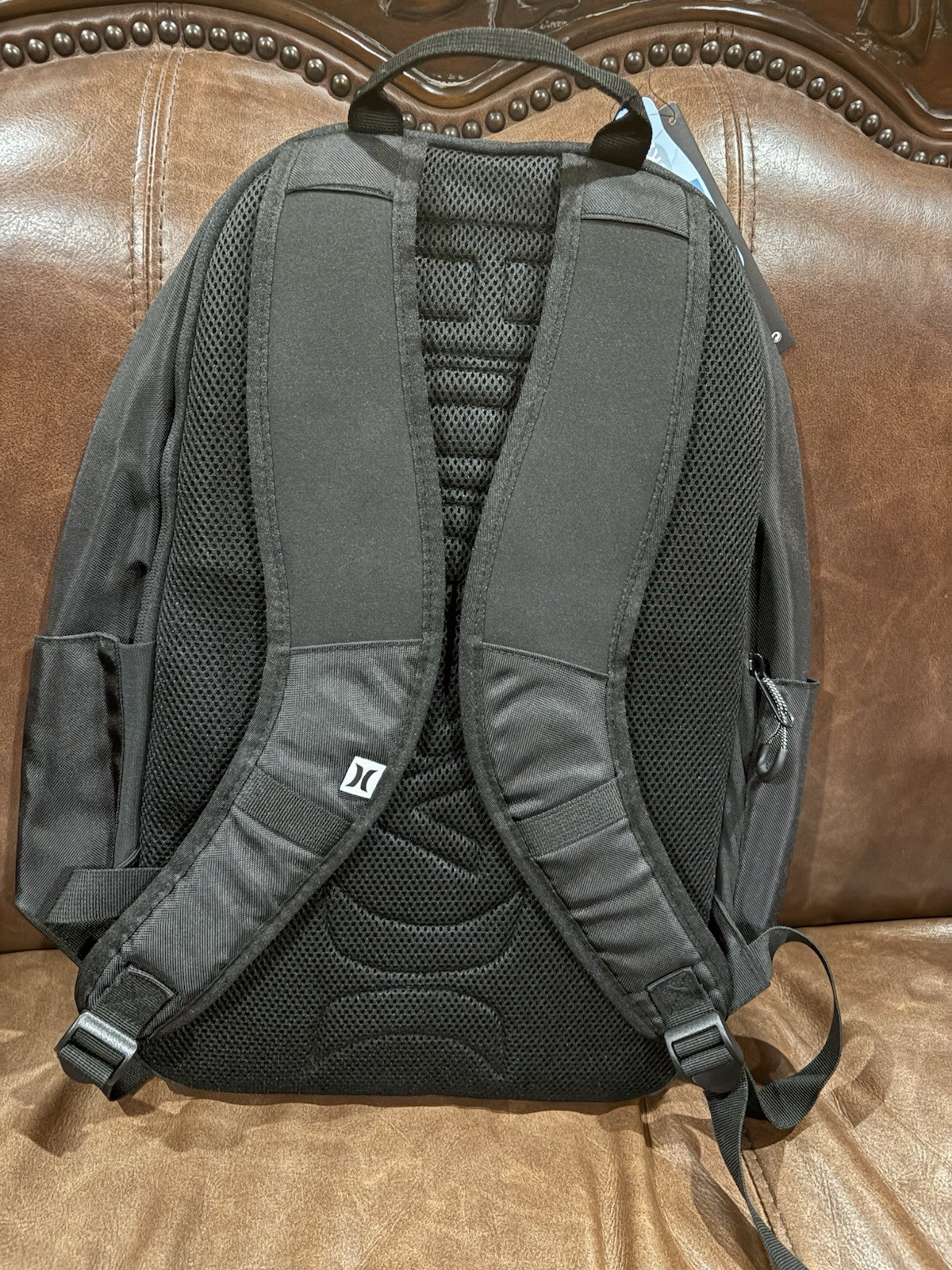 Hurley Rider Backpack Black Large NWT Laptop Compartment Front Zips Adjustable