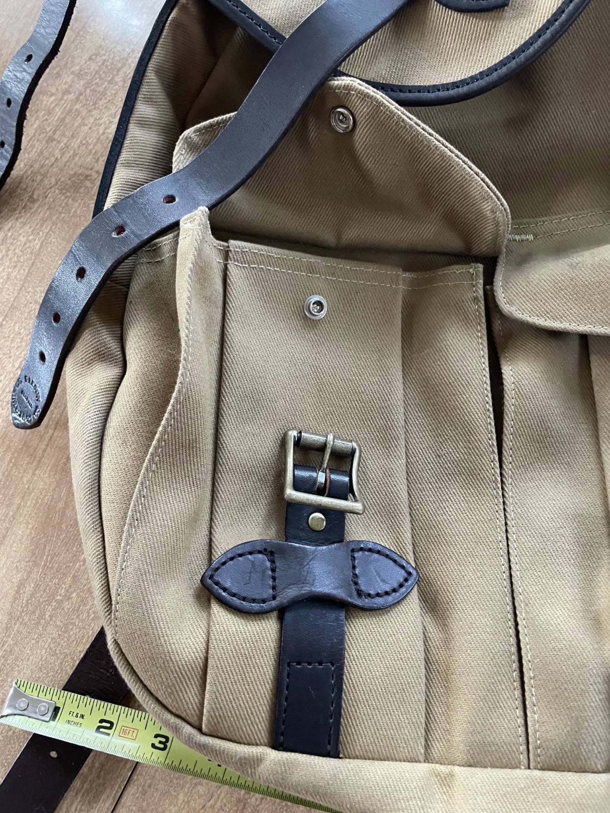 FILSON Rucksack (Backpack) – Authentic Classic Tan Cotton Twill & Bridle Leather