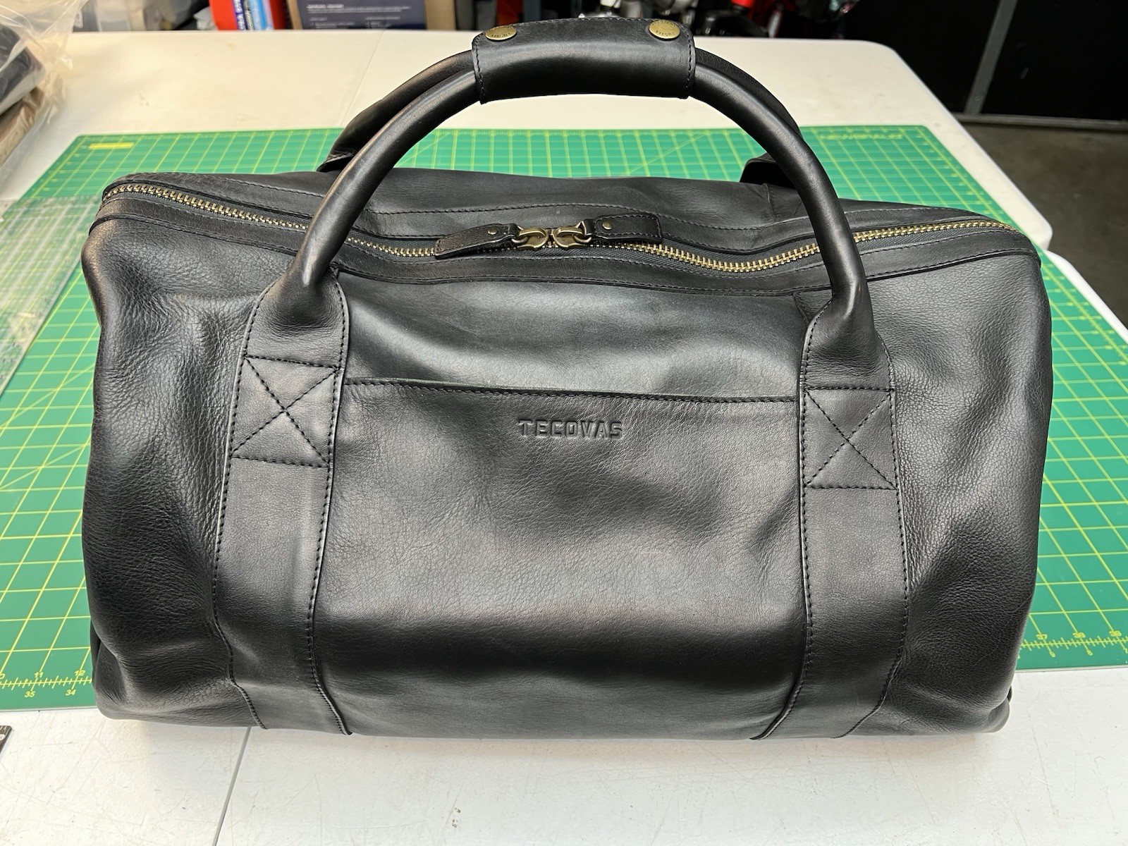 Tecovas Leather Weekender Duffle Bag Large Midnight Black Carry On Travel