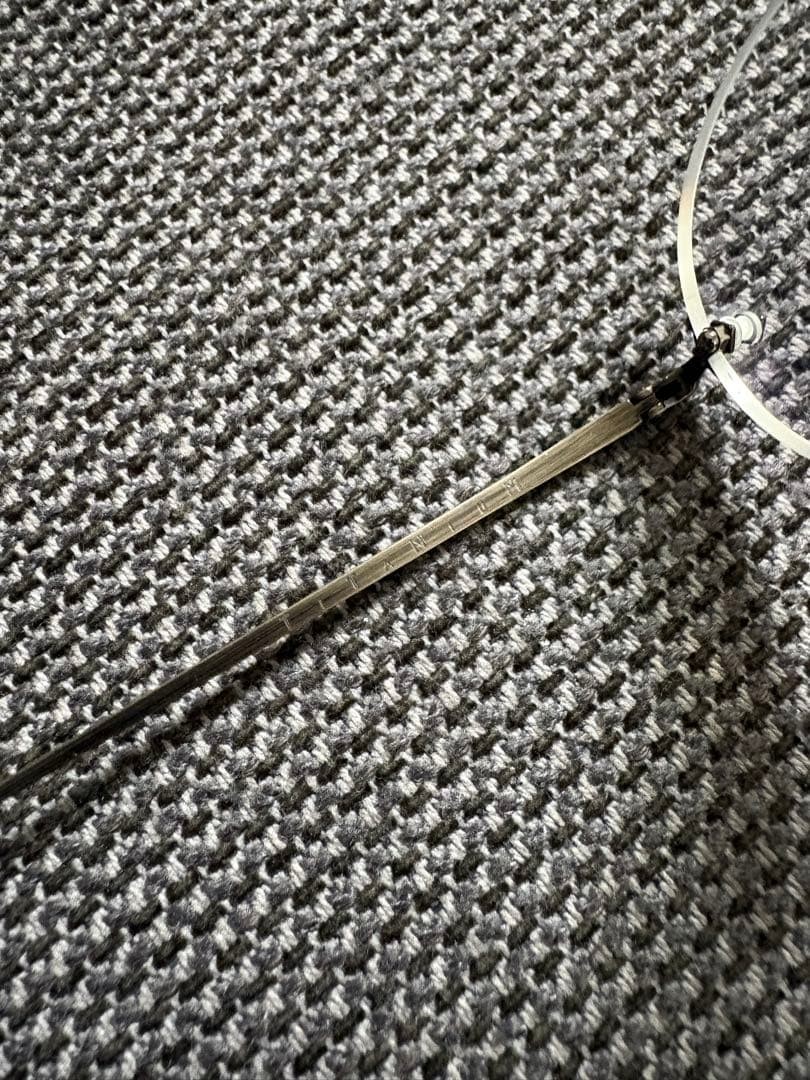 白山眼鏡 anaaki Rimless Oval Titanium Glasses with Case & Cloth
