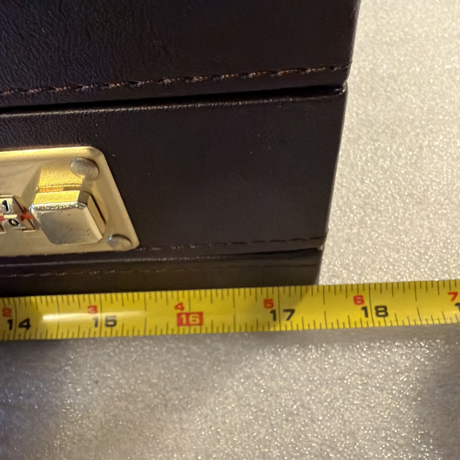 Vintage MONARCH NEW Hard Shell Burgundy Leather Attache Case Comb Dual Lock