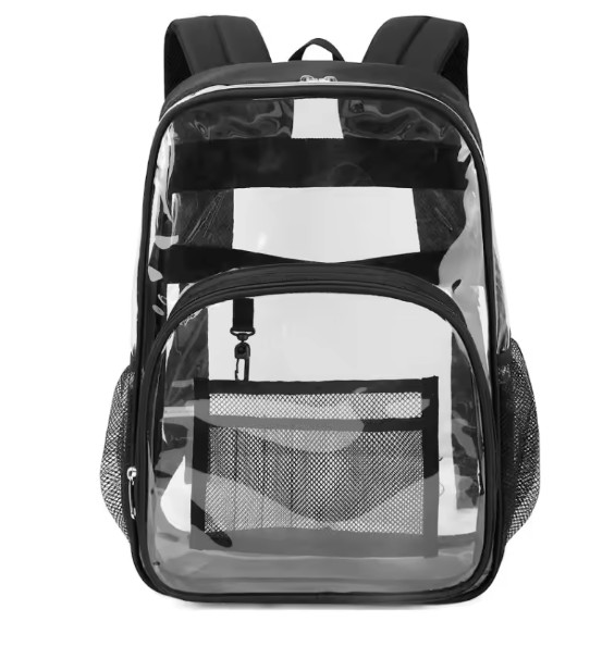 Waterproof Clear Backpack Large Capacity Transparent School Travel Bag Unisex