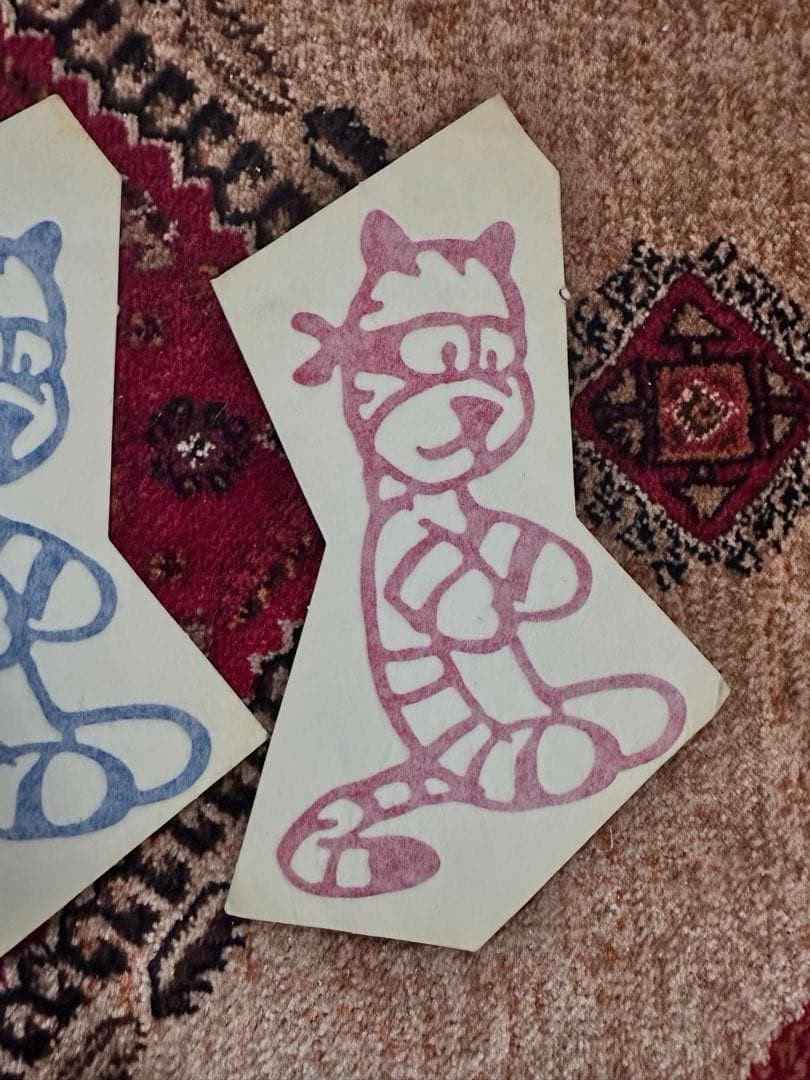 90’s Calvin & Hobbes Stencil Sticker – Blue, Green, Red, White