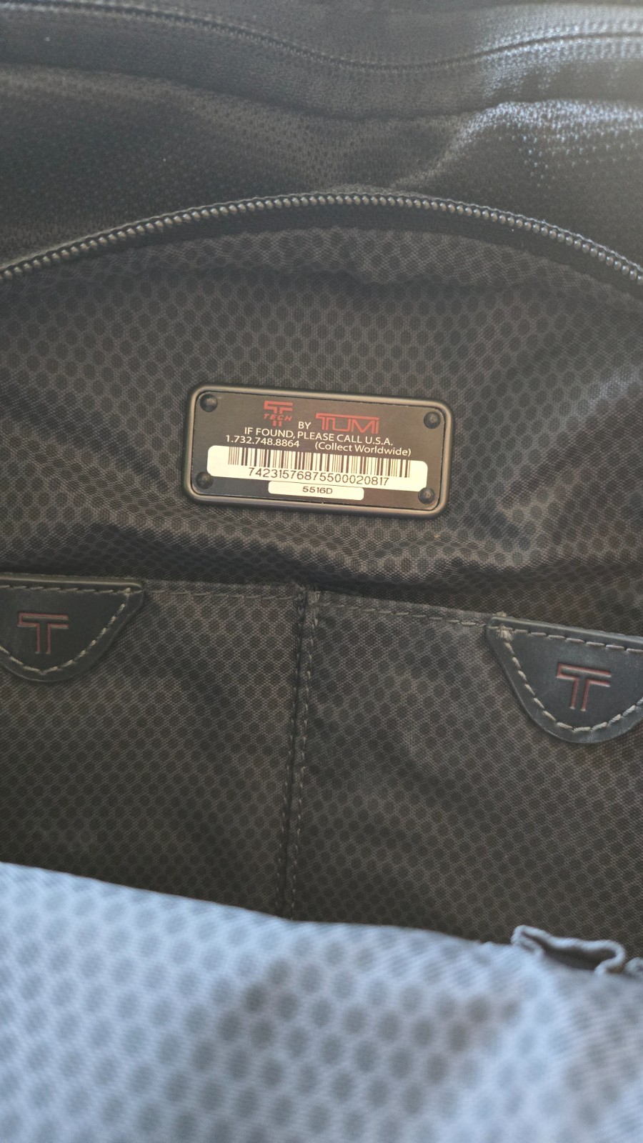 Rare Tumi Expandable Gusset Two-Way Backpack/Shoulder Bag T-Tech 5516D Black