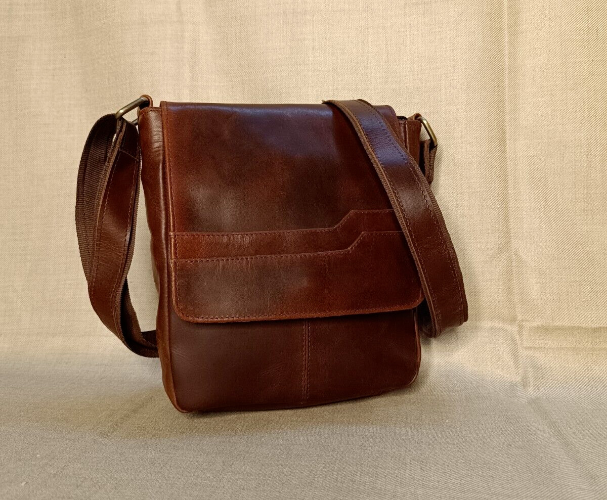 9 In Buffalo Leather Crossbody Sling Bag Purse Satchel Handbag Messenger Bags