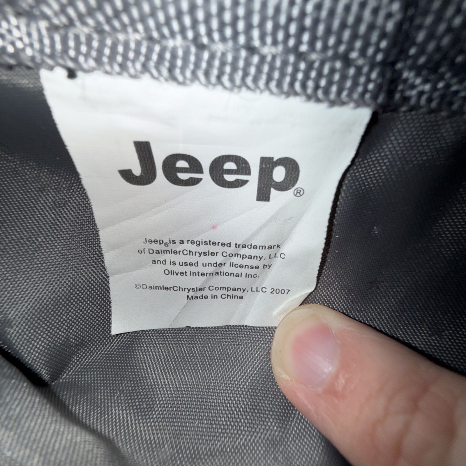 JEEP Authentic Black Messenger Bag Carry On Travel Tote With Shoulder Strap