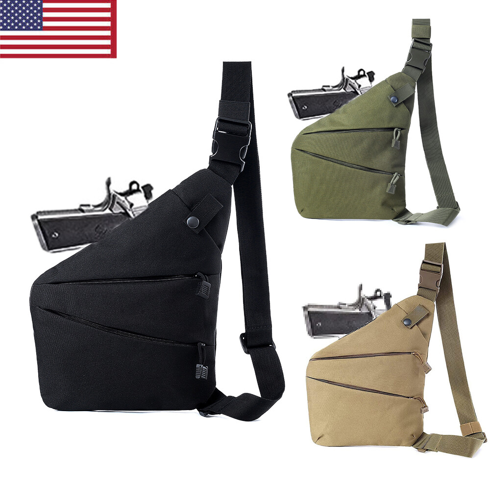 Tactical Shoulder Bag Men Crossbody Backpack Anti-theft Gun Holster Chest Bag