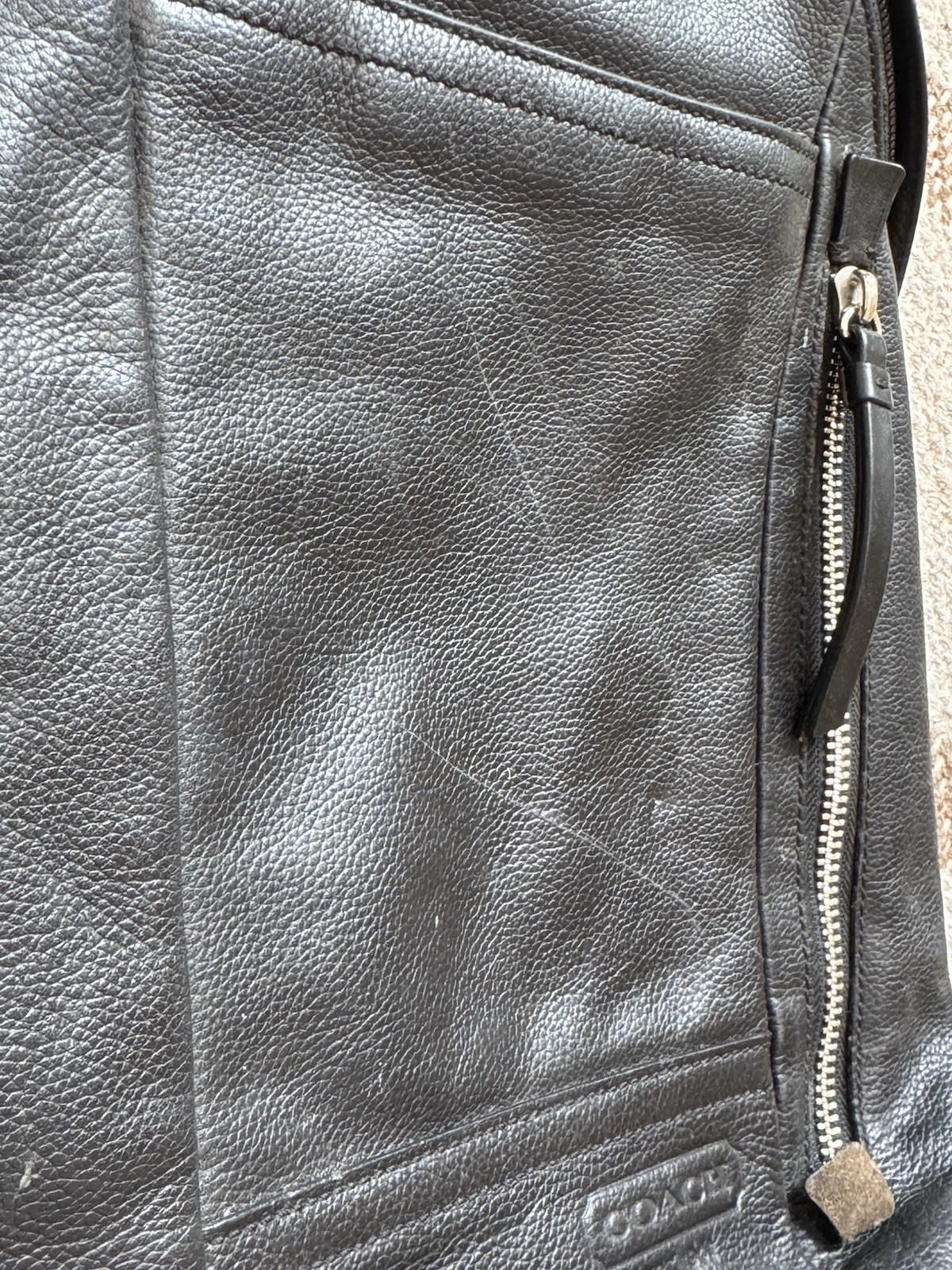 Coach Thompson Convertible Sling Bag Pack Black Smooth Calf Leather Men’s