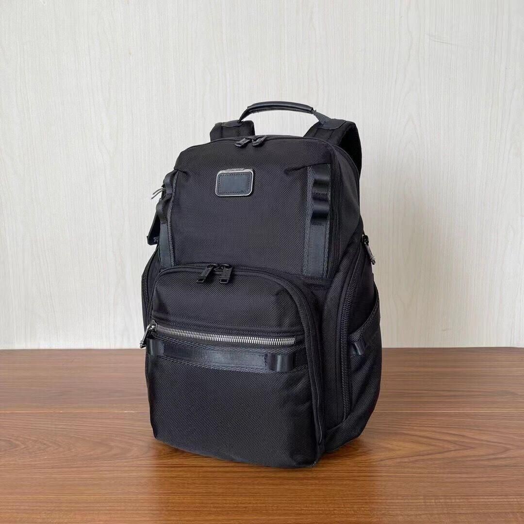 TUMI ALPHA BRAVO SEARCH 232789D Black Backpack Nylon Leather NEW