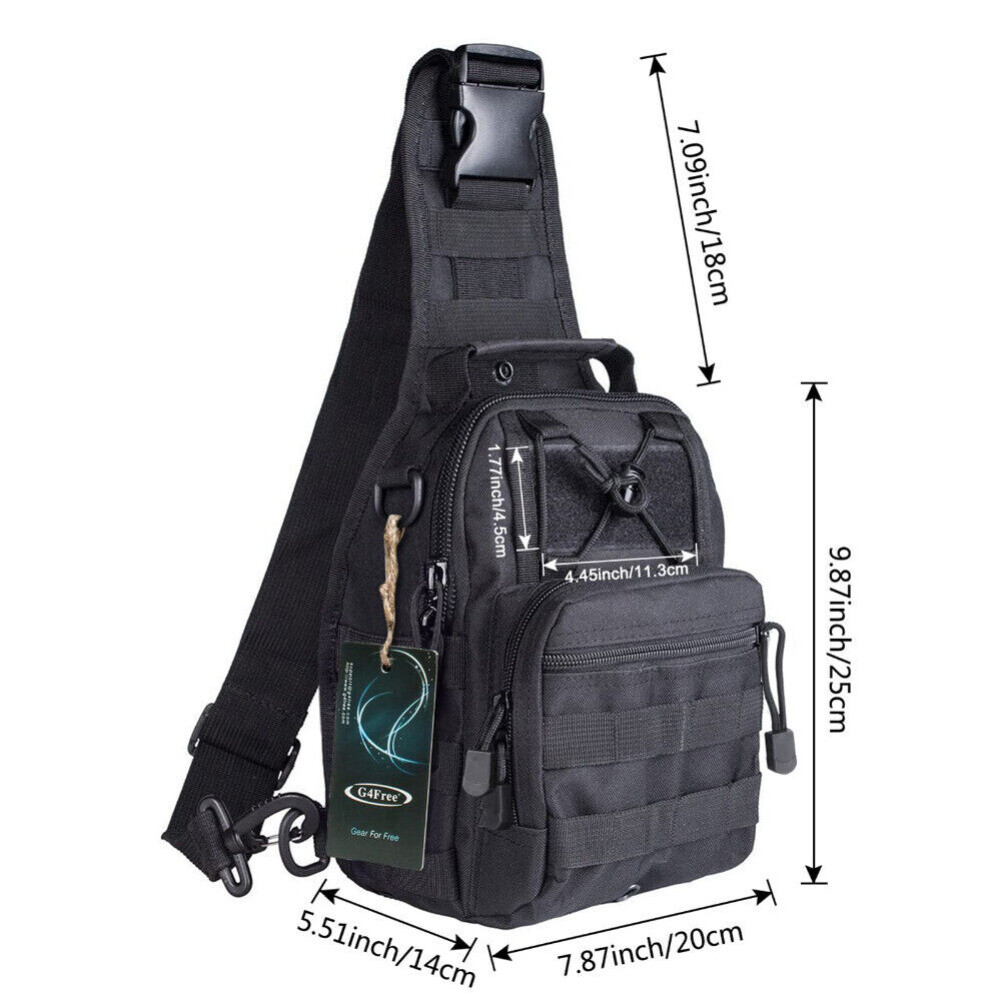 Outdoor Military Tactical Sling Shoulder Bag Travel Chest Bag Crossbody Pack Men