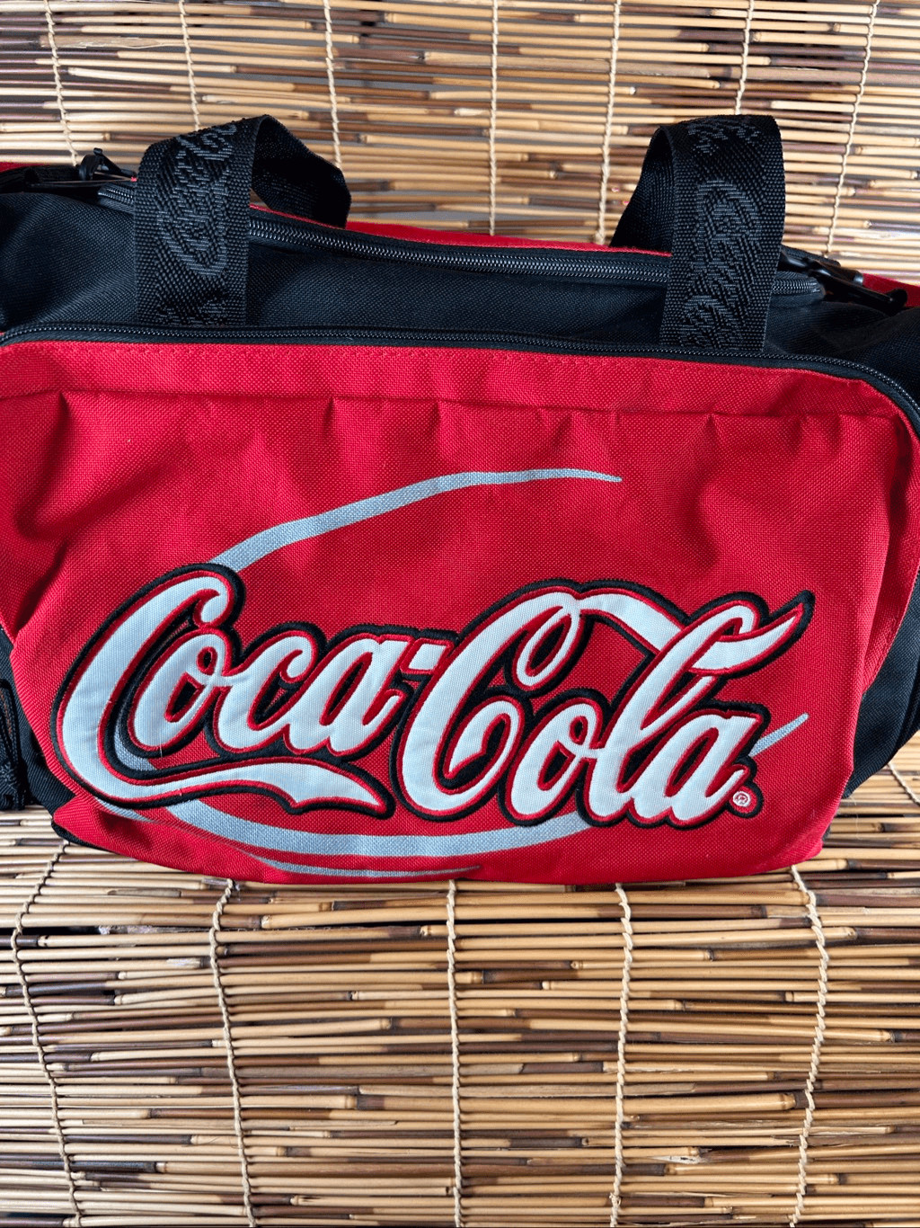 Coca-Cola Duffle Bag Large with Strap Marks as shown