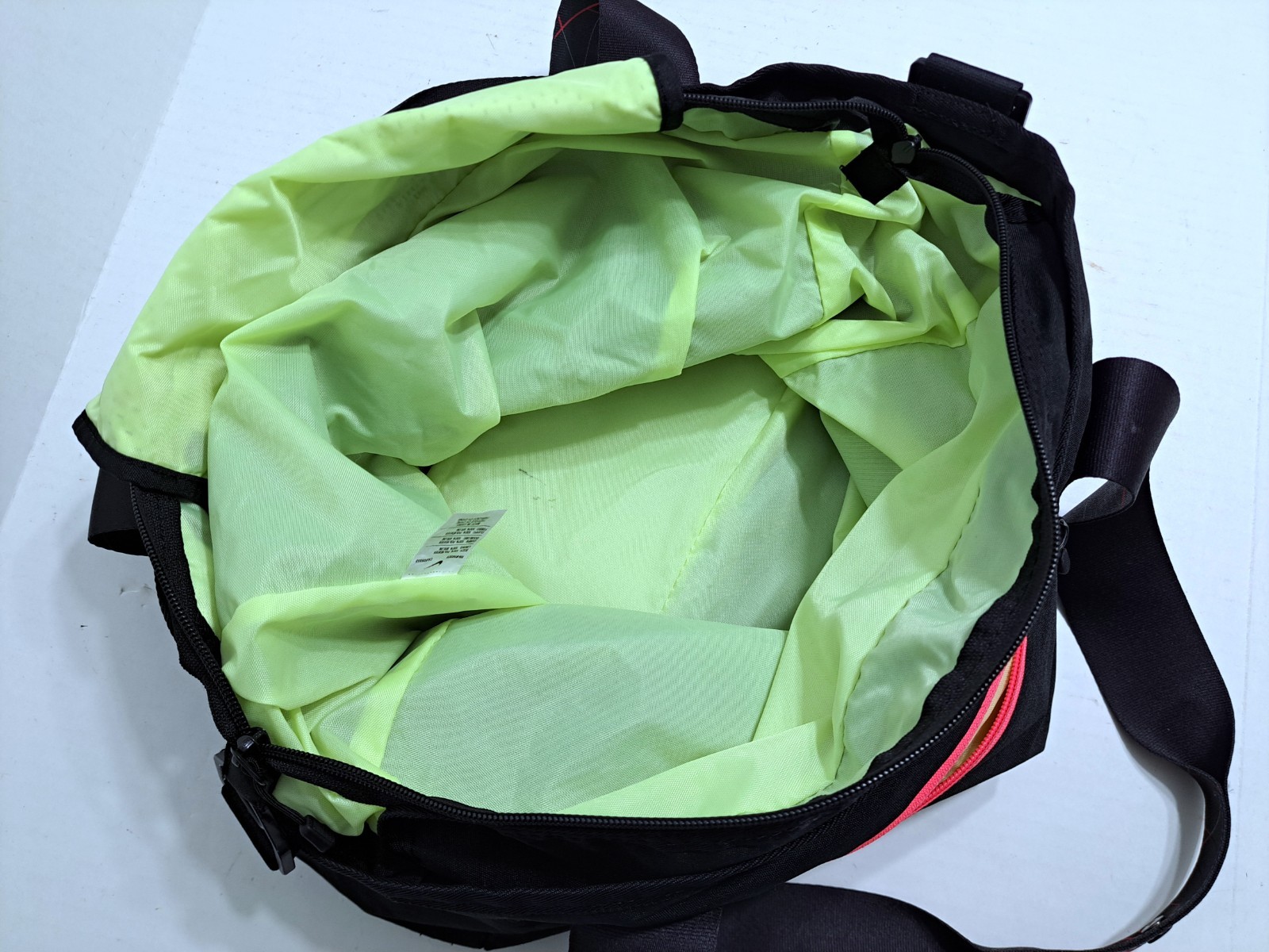 Nike Legend Track Tote Bag With Snap Button Black Red BA4509