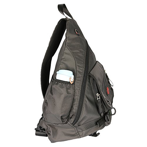 Large Sling Bag Laptop Backpack Cross Body Messenger Bag Shoulder A-black