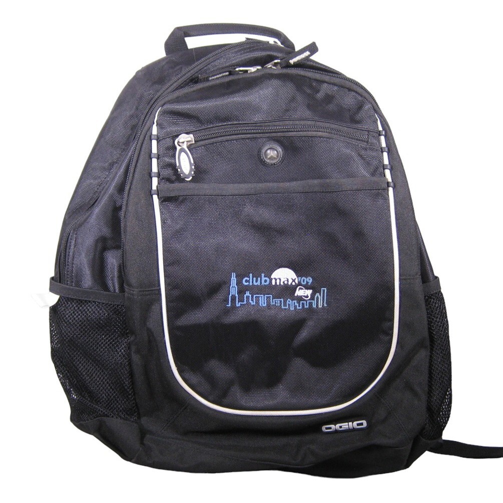 Ogio Carbon Backpack Audio Pocket Headphone Port Embroidered Club Max Logo Black