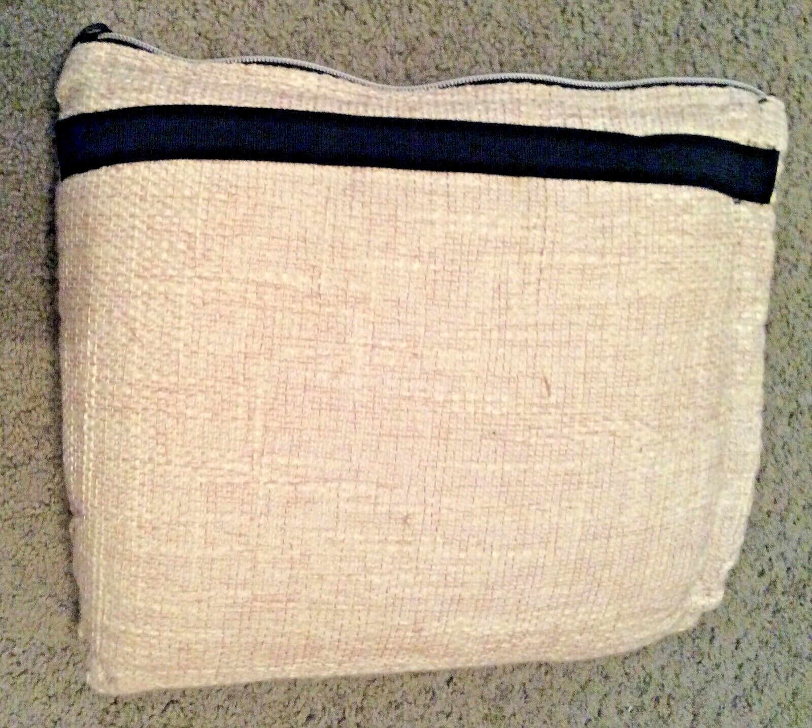 Da Buddha Pillowbag – Beigh Woven Exterior/Black Interior, New, without tags