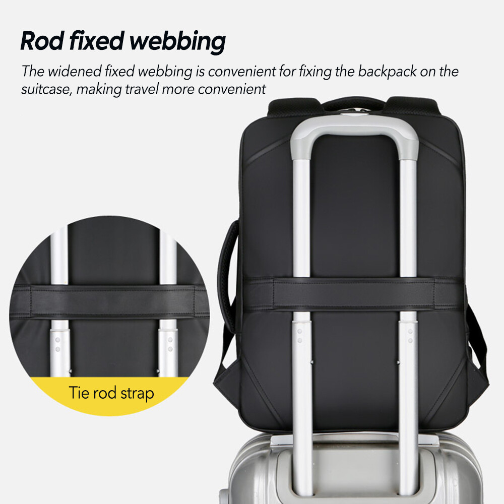 Men Multifunctional 15.6 Inch Laptop Backpack Travel Business USB Notebook Bag