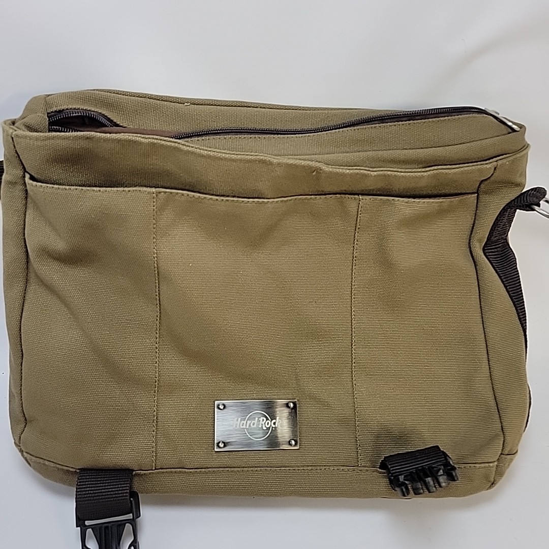 Hard Rock Cafe Olive Utility Messenger Bag