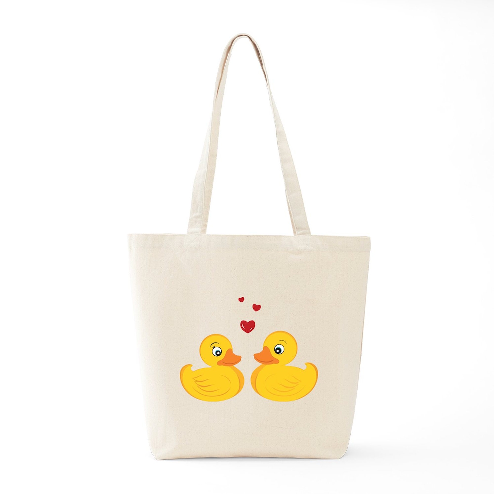 CafePress Love Ducks Natural Canvas Tote Bag, Cloth Shopping Bag (776385568)