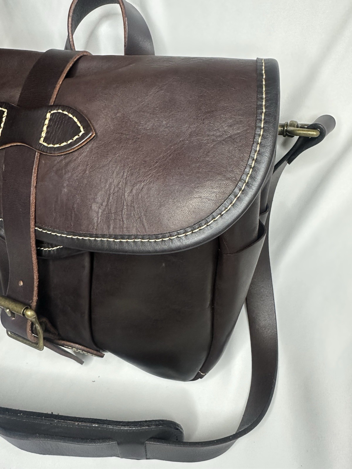 Filson Workshop Weatherproof Leather Small Field Bag Brown Rare USA