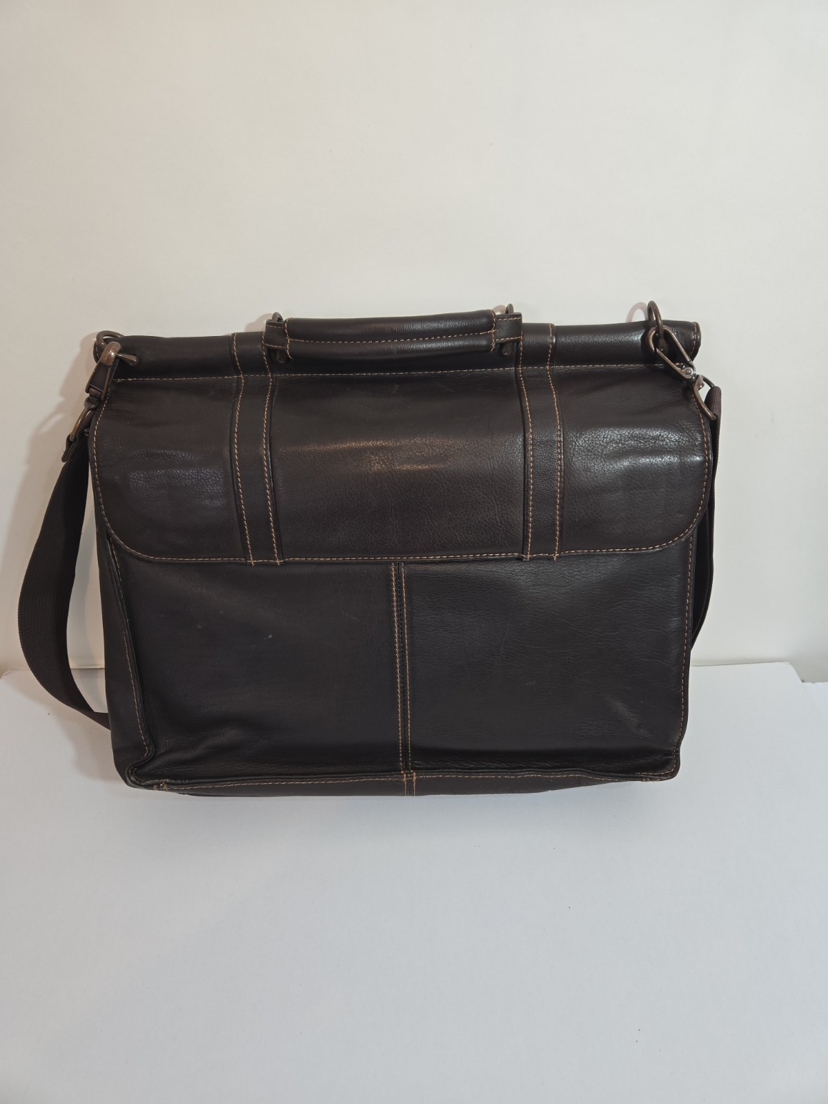 Wilson Leather Brown Laptop Carrying Case Computer Bag Briefcase Messenger Bag