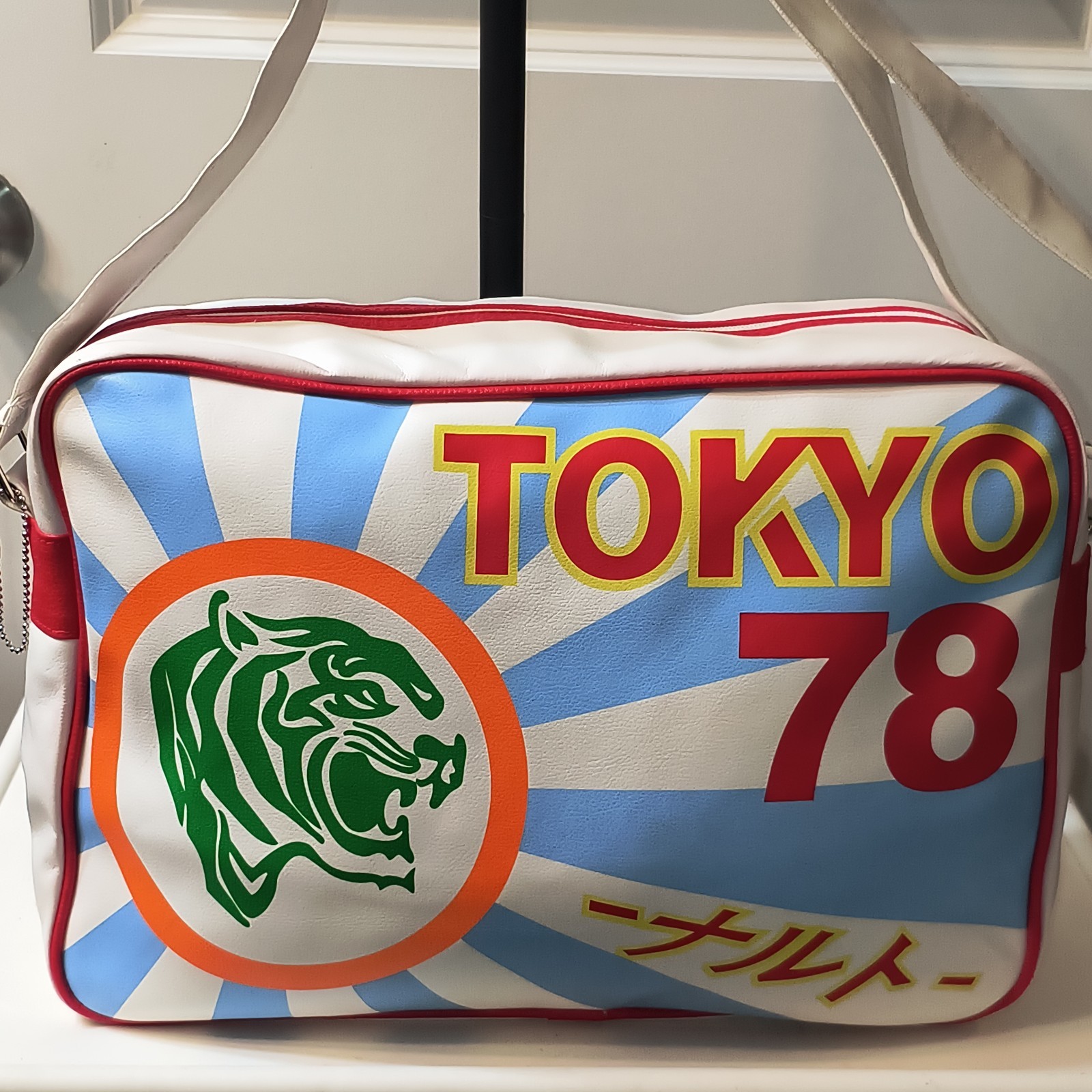 Vintage WANTED Tokyo 78 Naruto Messenger Bag Y2K Retro Tiger Graphic Crossbody