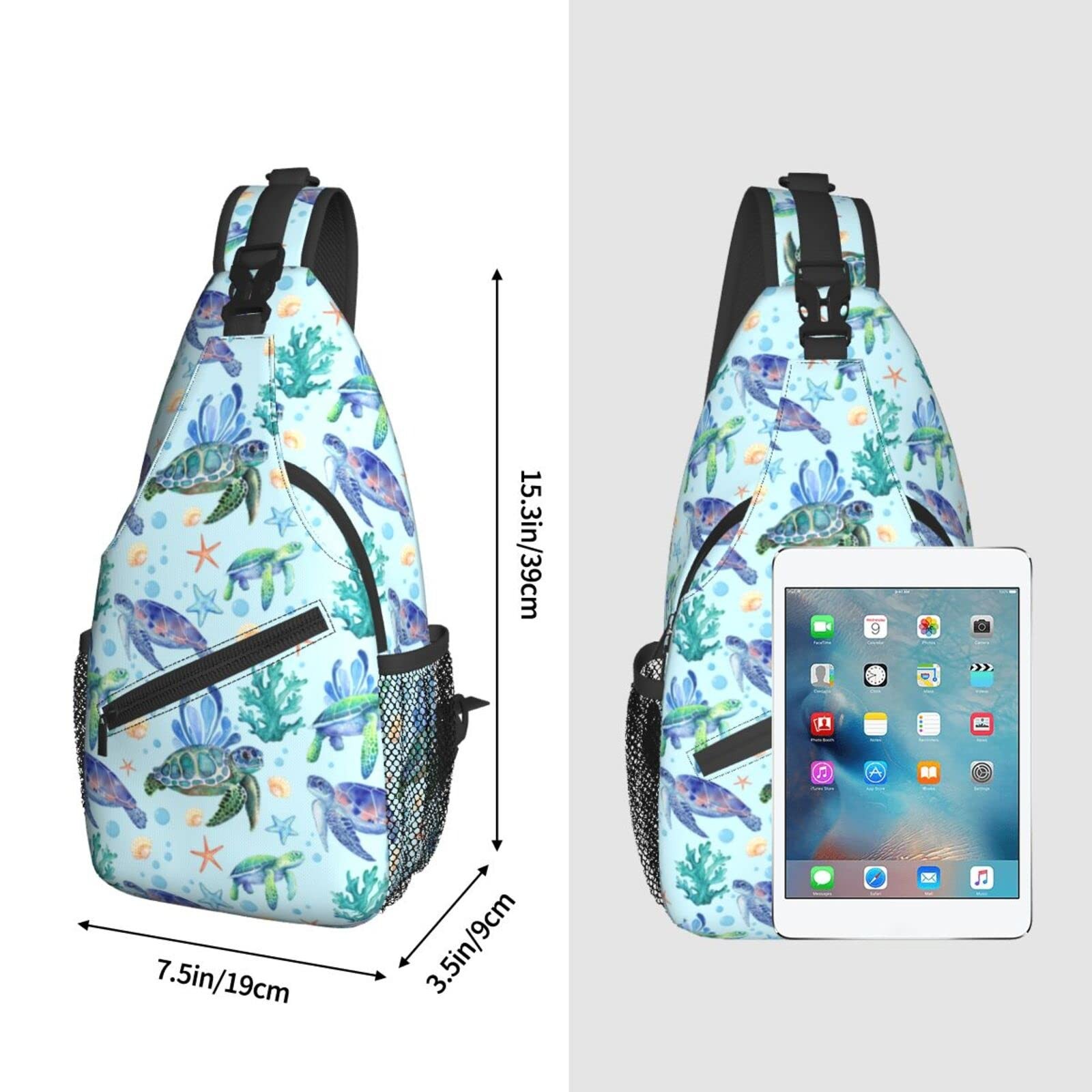 Butterflies Sling Bag Crossbody Backpack Travel Hiking Daypack Chest Shoulder