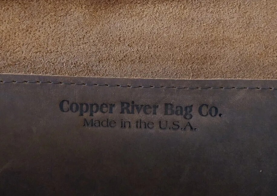 Copper River Co Brown Leather 19″ Harness Crossbody Messenger Bag Made In USA