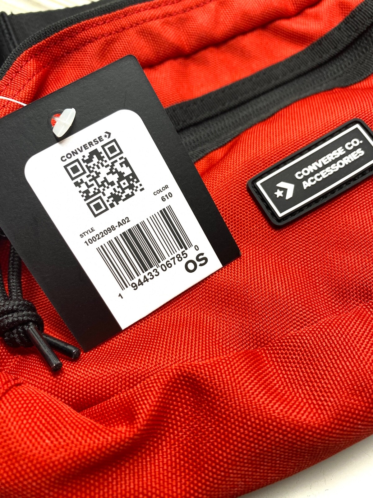 Converse Unisex Sling Pack Red Black Zip Pockets 10022098-A02