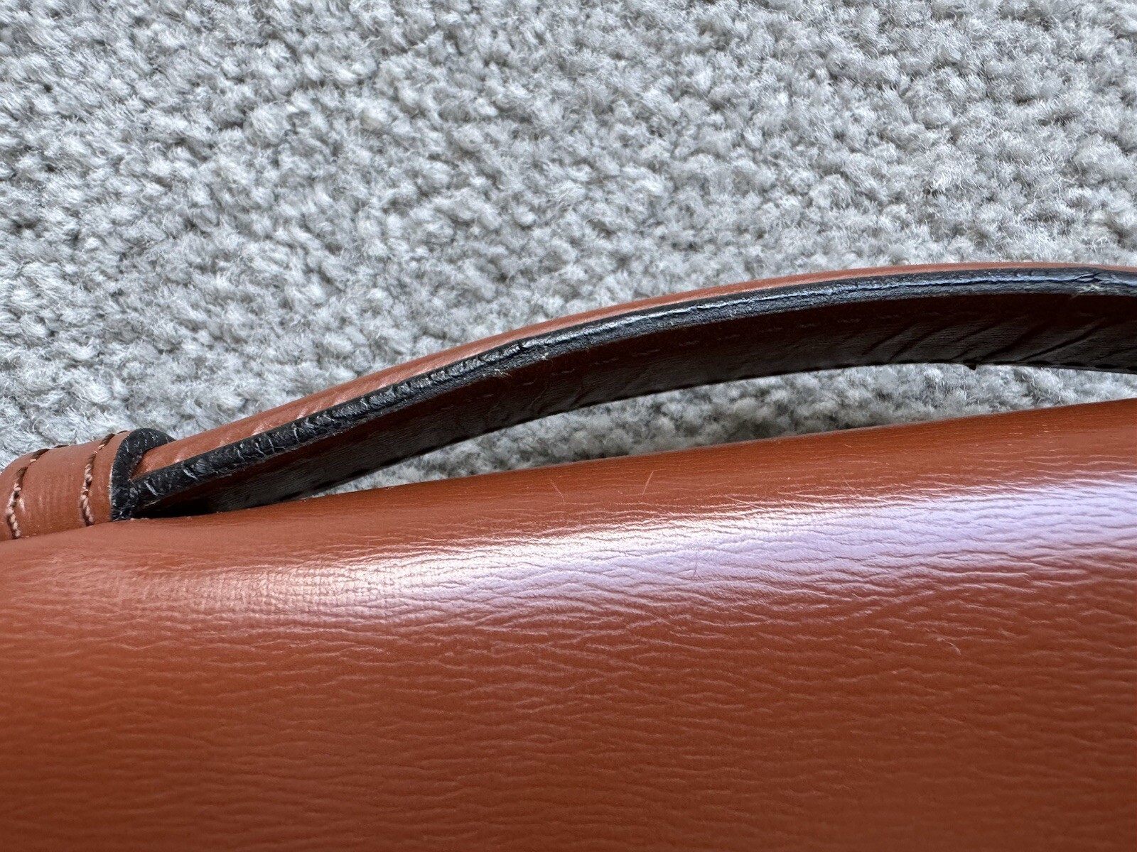 LOEWE Brown Leather Briefcase Document Laptop Bag with Lock & Key Spain