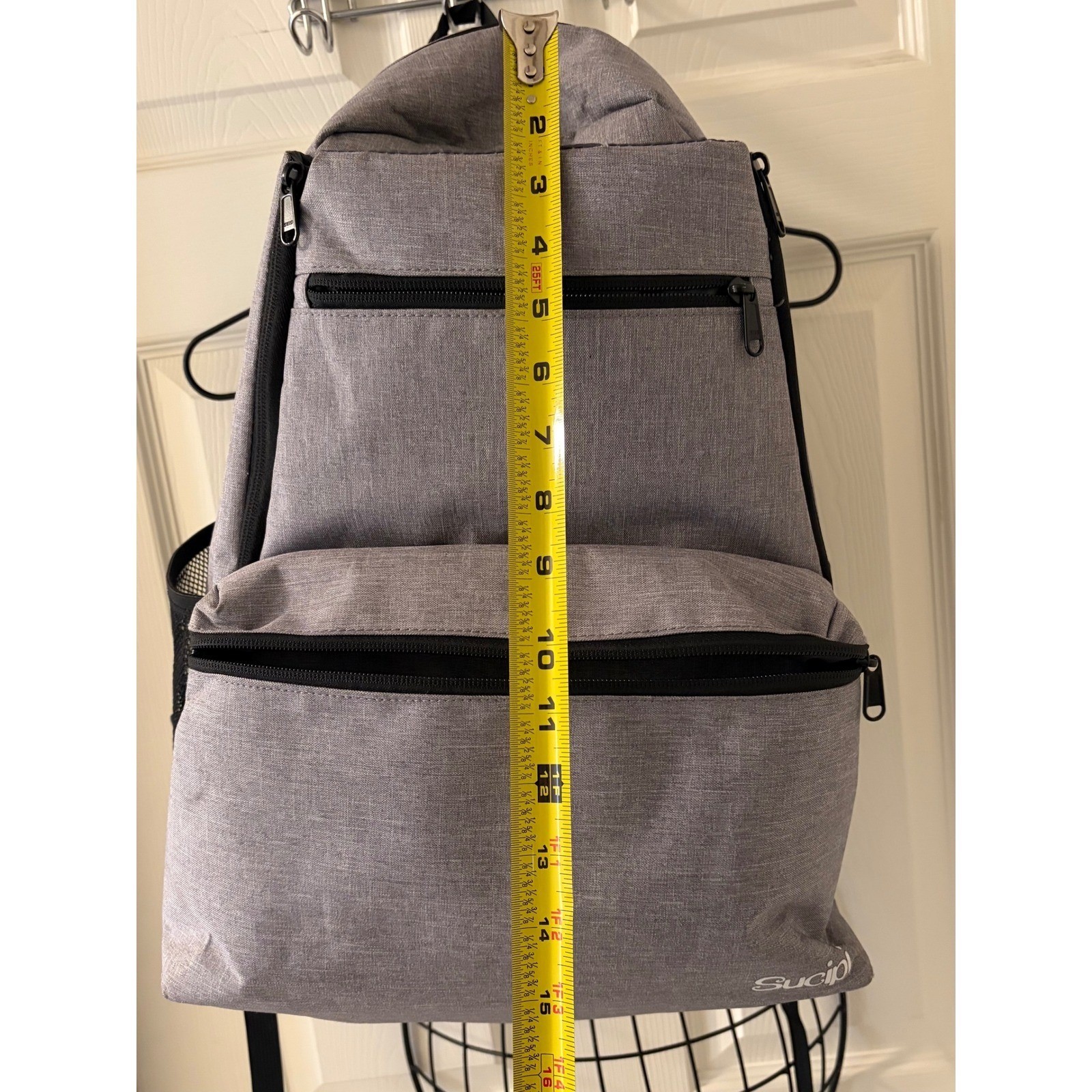 Sucipi Gray Laptop Backpack Travel School Work Book Bag USB Charging Port