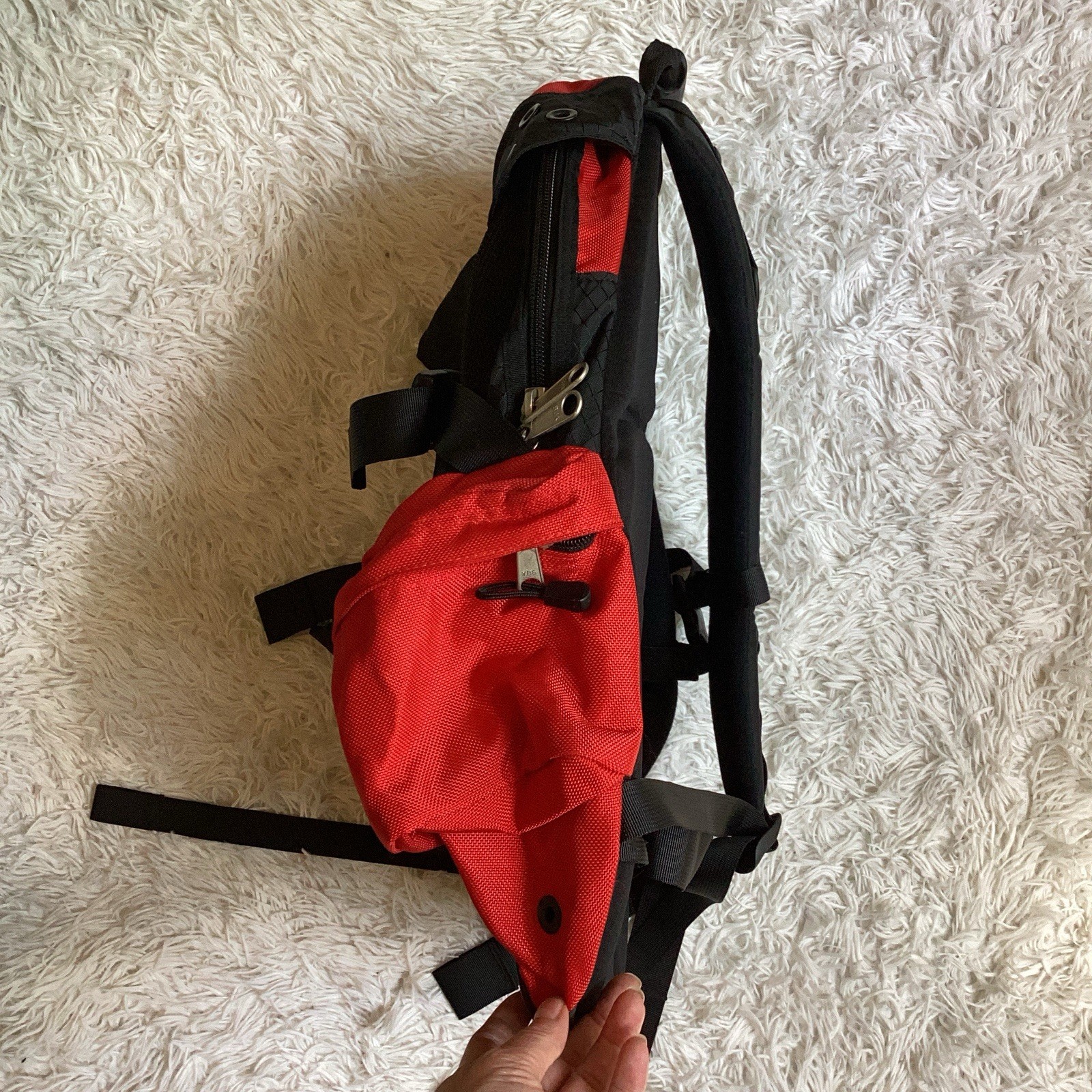 Vintage Oakley Icon Backpack Red Black Gorpcore Tactical Software Y2K