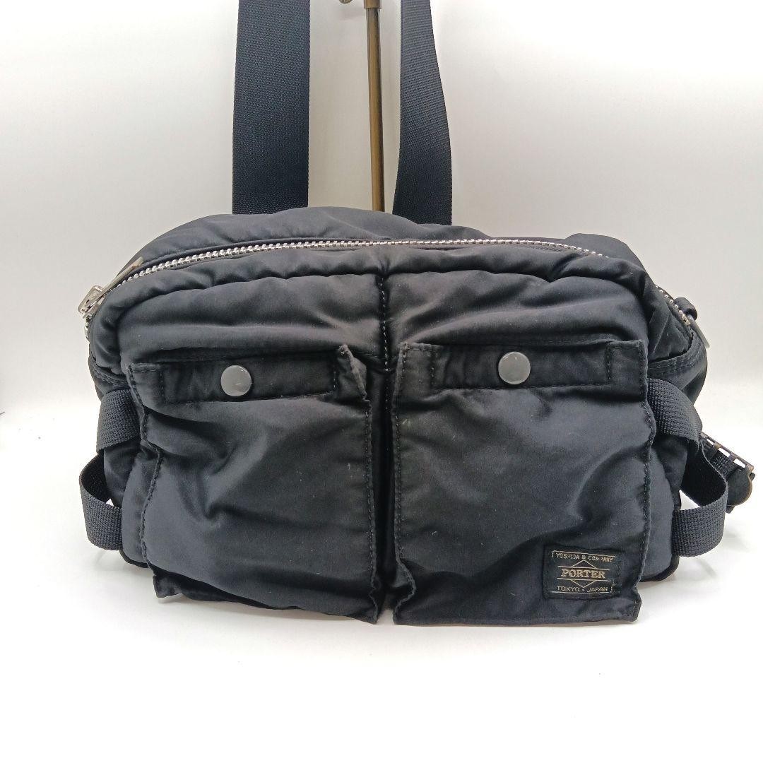 Authentic Porter Yoshida Shoulder Bag Men’s Black 18cm x 33cm x 12cm Damaged