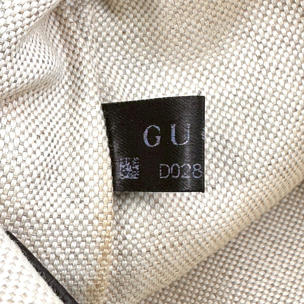 Gucci Logo Print Clutch Bag Second Bag Sherry Line Leather Black Authentic